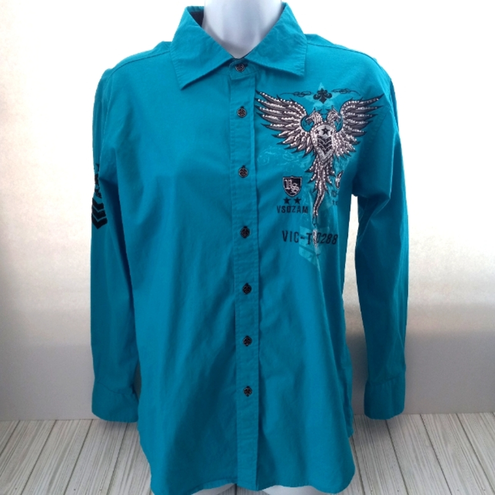 Vintage Y2K Victorious Mcbling Button Down Shirt